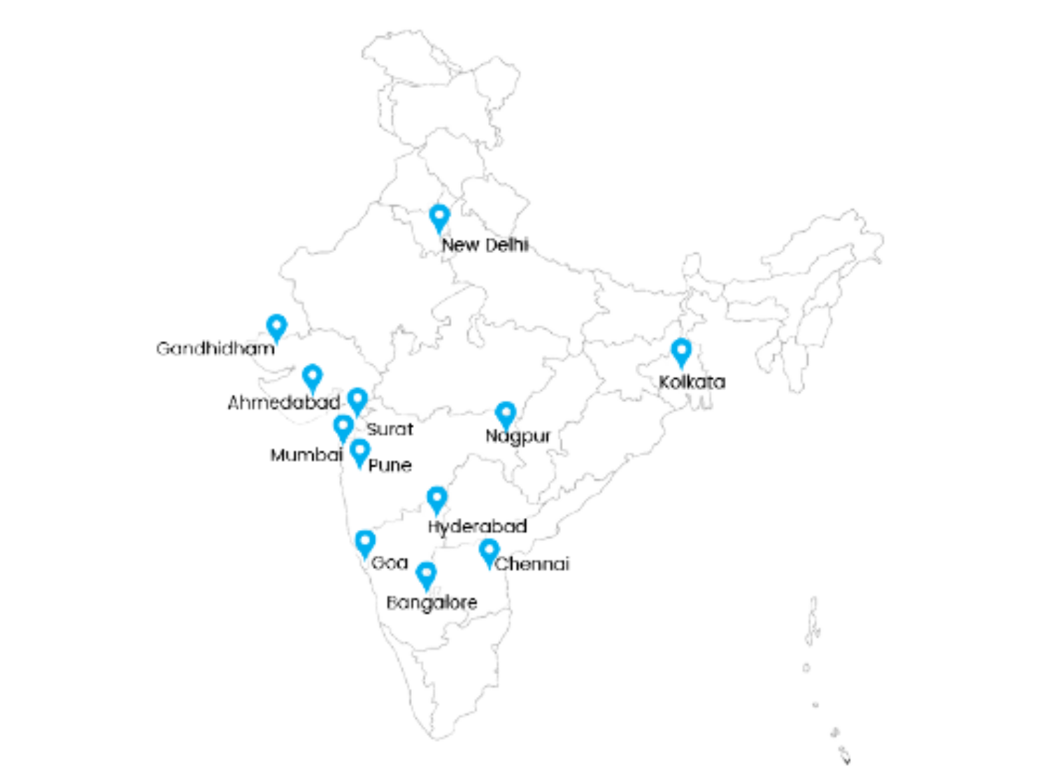 Sunanda Global National Technical Offices Indian-map