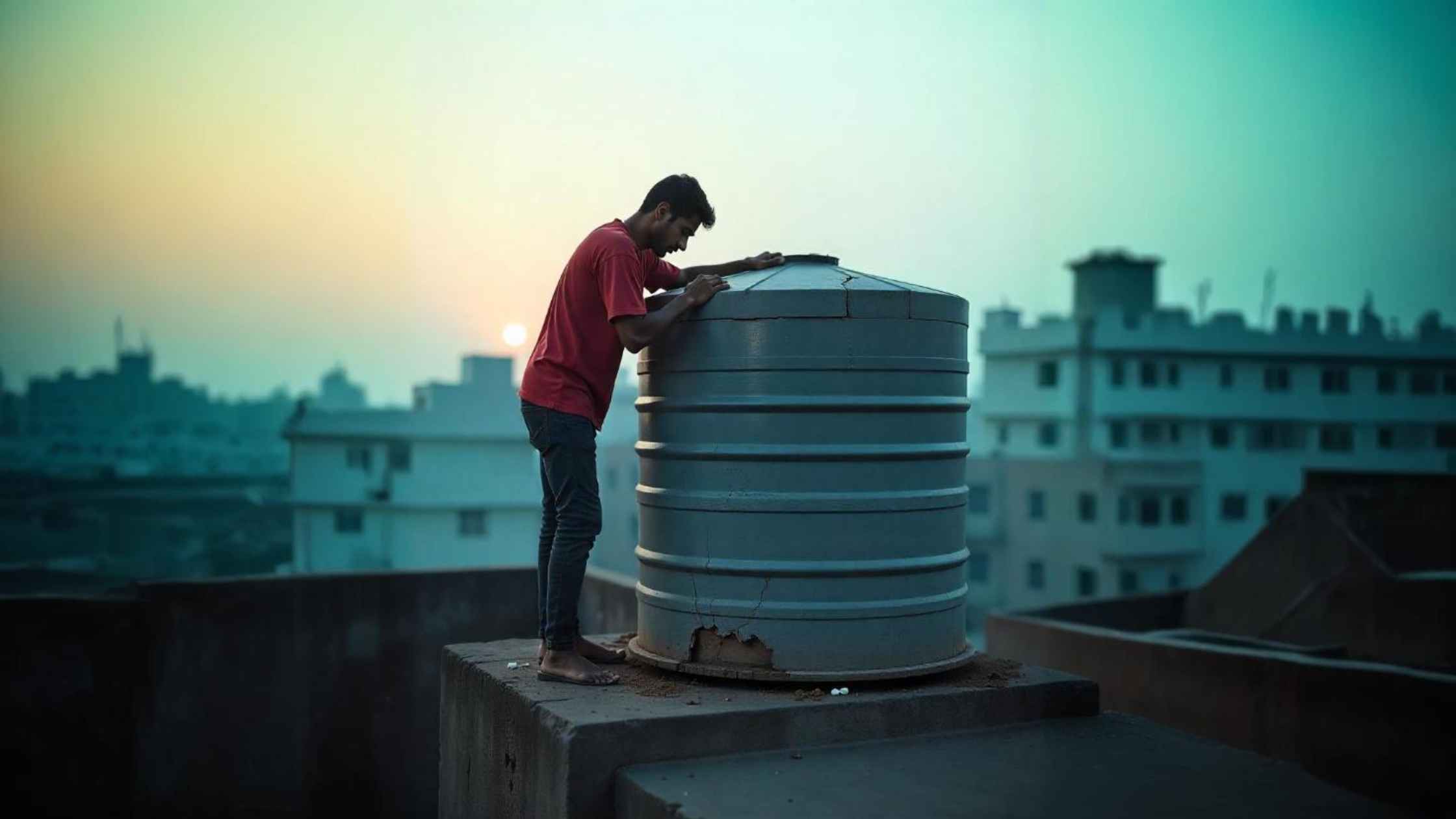 how to repair cement water tank leakage