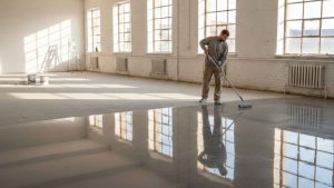 Self-levelling epoxy flooring
